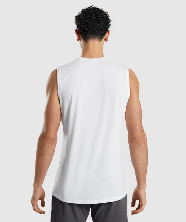 Panske Tielko Gymshark Studio Amplify Biele | LZ3172064